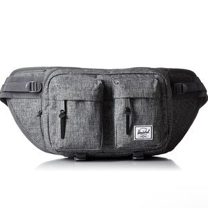 Herschel Supply Co Eighteen Grey Raven Crosshatch Crossbody Sling Bag Fanny Pack